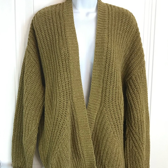 🔴 4/$15 Ava & Viv Women’s size 14W Target 🎯 Brand Green Open Textured Cardigan - Picture 3 of 11